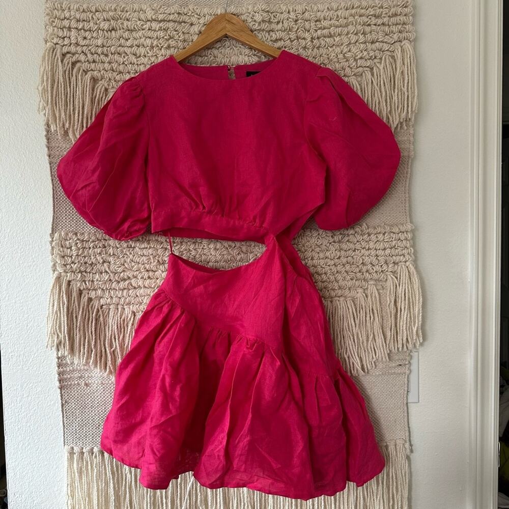 Bardot Mimi Linen Mini Dress NWT
